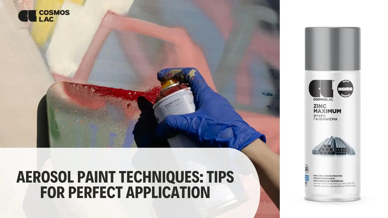 Person holding aerosol paint spray can for DIY project transformation